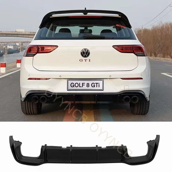 Volkswagen Golf 8 GTI Max Aukštos Kokybės ABS Medžiagos Juoda/Anglies Pluošto Išvaizdą, Automobilio Galinio Buferio Spoileris, Galinis Difuzorius Lūpų