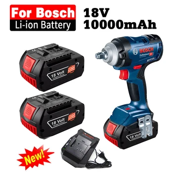 18V Baterija 10.0 Ah Už Bosch Elektrinis Gręžtuvas 18 V Li-ion Batteryies BAT609 BAT609G BAT618 BAT618G BAT614 + 1 Įkroviklis