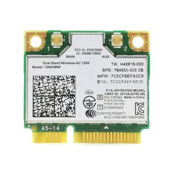 7260 AC 7260AC 7260HMW 802.11 ac Belaidžio AC Tinklo Adapteris, Bluetooth-compatible4.0 Wifi Kortelės Pusė Mini PCI-E Card 1200M