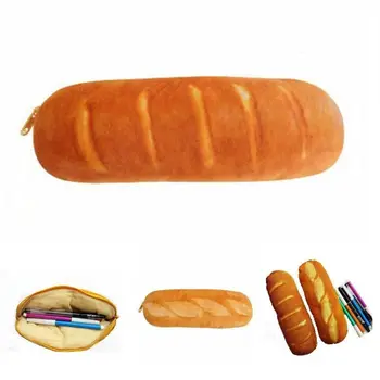 Imituoti Duona, Duonos Pieštuko Atveju Kūrybiškumas Hot Dog Saugojimo Krepšys Pen Maišelį Didelės Talpos Pliušinis Duona Pieštuku Maišelį, Mokyklinės Prekės