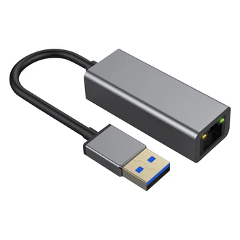 Tinklo Jungtis Išorinio USB 3.0 Gigabit LAN 1000Mbps Tablet RJ45 Nešiojamų Ethernet Adapteris Keitiklis Nešiojamąjį kompiuterį Nemokamai Ratai