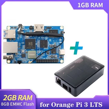 Oranžinė Pi 3 LTS+ABS Juodos Allwinner H6 Quad-Core 2GB+8GB EMMSP 