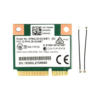 QCA6174 WPEQ-261ACN(BT) WIFI Kortelę+IPEX4 į IPEX1 Kabelis 802.11 AC 867M QCA6174 Bluetooth WIFI 4.2 5 Mini PCIe Card