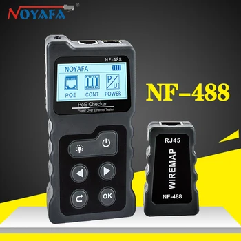 Noyafa NF-488 Lan Kabelio Testeris Tracker PoE Switch RJ45 Skaitmeninis Ethernet CAT5 CAT6 Bandymo Tinklų LCD Ekranas Tinklo Įrankiai