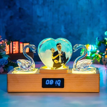 Pritaikoma nuotraukos Crystal Ball Naktį Šviesos Darbalaukio Ornamentu Kūrybos Dovana Vyrams Ir Moterims Draugais Baigimo Valentino Dieną