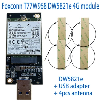 USB T77W968 DW5821e LTE Cat16 GNSS 4G WWAN Kortelės Modulis Dell Latitude 5420 5424 7424 Patikima Platuma 7400/7400 2-4antenna