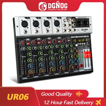 DGNOG 6 Kanalų Garso Maišytuvas 16DSP Profesionalus Garso plokštė Konsolės MP3, USB, 