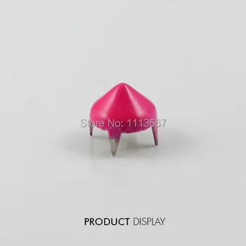Amatų Metalo Candy Pink 4 Smeigės Šakės, Kūgio Smaigalys Vietoje Tack Nailhead Kniedės 9mm Drabužio Audinio Maišelis Siuvimo Reikmenys 1000piece/K210