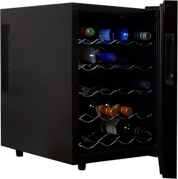 Butelis Vyno Aušintuvas, Black Dual-Vieneto Termoelektriniai Vyno Šaldytuvo, 1.7 cu. pėdų. (48L), kuris būtų atskiras Vyno Rūsys, Raudona, Balta ir Boksuotis