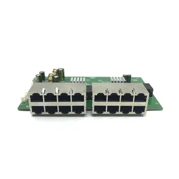 OEM Naujas modelis 16Port Gigabit Desktop Switch RJ45 Ethernet Switch 10/100/1000mbps Lan Hub jungiklis 16 portas plokštė