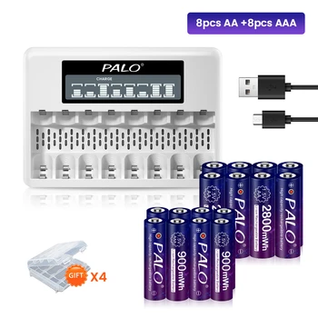 PALO 1,5 V AA AAA Li-ion Įkraunama Baterija AA AAA Ličio jonų Baterijos AAA AA Elementų Su 1,5 V AA AAA Ličio Baterijos Kroviklis