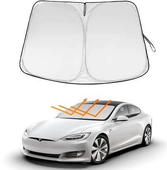 5vnt Už Tesla Model Y 3 2017 2018 2019 2021 2022 Automobilio priekinio Stiklo Skydelis nuo Saulės Langą skėtį nuo saulės Padengti Skėtis UV Apsauga