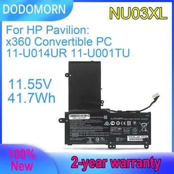 DODOMORN NU03XL Laptopo Baterija HP Pavilion x360 Kabrioletas PC 11-U014UR 11-U001TU Serijos 3ICP6/60/80 TPN-W117 11.55 V 41.7 Wh