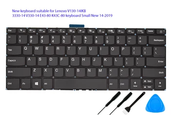 Nauja klaviatūra tinka Lenovo V130-14IKB 3330-14 V330-14 E43-80 K43C-80 klaviatūra, Mažas, Naujas 14-2019