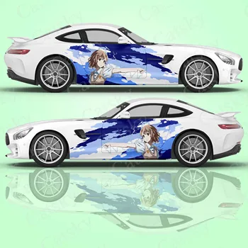 Misaka Augalą Automobilių Kėbulo Lipdukų Anime Itasha Vinilo Automobilių Pusėje Lipdukas Lipdukas Anime Toaru Majutsu no Index