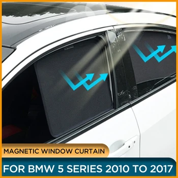 Magnetinio Šoninio Lango skėtį nuo saulės Skydelis BMW 5 SERIJOS F10 520i 525i 530i 2010 2017 Automobilių Langų Užuolaidų TINKLINIO BMW 5 SERIES