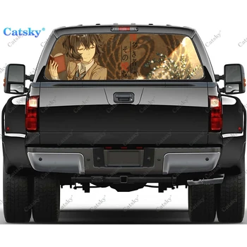 Anime Bungou Benamių Šunų Dazai Osamu Sunkvežimių Galinio Lango Lipdukas Lipdukas Grafinis PVC Medžiagos, Sunkvežimių Perforuotas Universalus Lipdukas