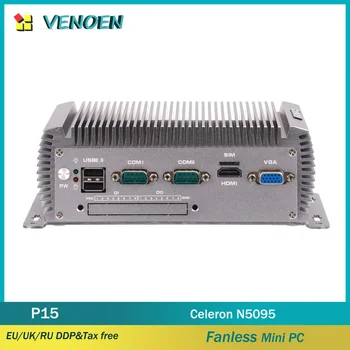 Ventiliatoriaus Mini PC POE Serverio Intel Celeron N5095 Dual i255V 2.5 G Lan DDR4 HDMI VGA LVDS COM Pramonės Computador Windows Pro 10
