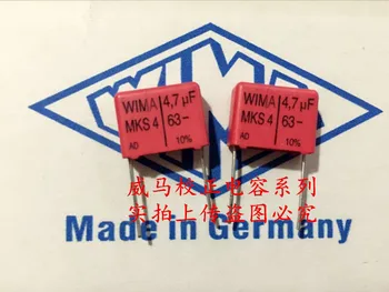 2020 karšto pardavimo 10vnt/20pcs Vokietija WIMA MKS4 63V 4.7 UF 63V 475 P: 15mm Garso kondensatorius nemokamas pristatymas