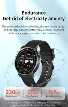 2023 Naujas Kr08 Smart Watch Vyrai Visiškai Jutiklinį Ekraną Sporto Fitneso Žiūrėti IP67 atsparus Vandeniui Bluetooth 