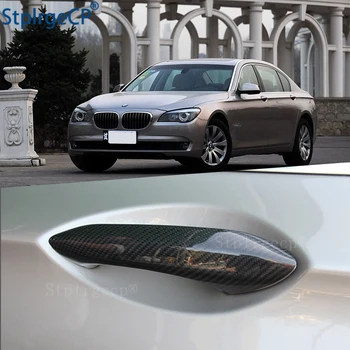 BMW 7 serija yra f01 F02 F03 F04 730Li 740Li 750Li 2009-2015 m. Reikmenys, 100% nekilnojamojo anglies pluošto Auto išorinės durų rankena padengti