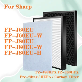 FZ-J80HFX FZ-J80DFX Pakeitimo HEPA ir Anglies filtrai Oro Valytuvas Sharp FP-J60EU FP-J60EU-W BP-J80EU FP-J80EU-W BP-J80EU-H