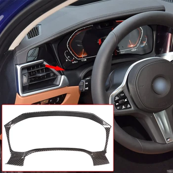 Automobilio Prietaisų skydelis Ekranas Ekrano Rėmo Apdaila Padengti Apdaila Anglies Pluošto ABS BMW 3 Serijos G20 G28 2020 Auto Interjero Aksesuaras