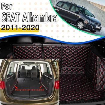 Automobilio bagažo skyriaus Kilimėlis SEAT Alhambra MK2 7N VW Volkswagen Sharan 2011~2020 Automobilio Galinės bagažo skyriaus Kilimėlis Automobilio Vidaus Apdaila, Automobilių Reikmenys