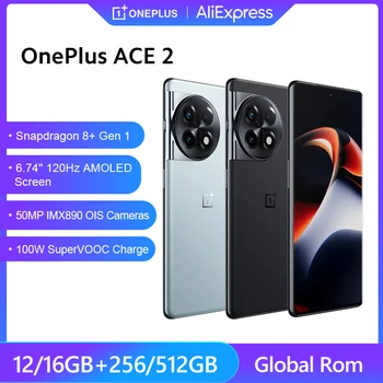 Pasaulio ROM Oneplus ACE 2 5G Išmanųjį telefoną Snapdragon 8+ Gen 1 Mobiliojo Telefono 6.74