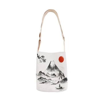 Japonų stiliaus ponios pečių maišą medvilnės, lino rankinės mini krepšys paprastas mini krepšys laisvalaikio krepšys