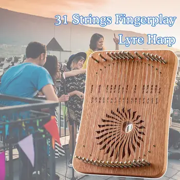 31 Stygos Fingerplay Lyra Arfa Chromatines Medžio Masyvo Arfos Muzikos Instrumentai, Kurių Aksesuarai Dovanos Pradedantiesiems Profesinės