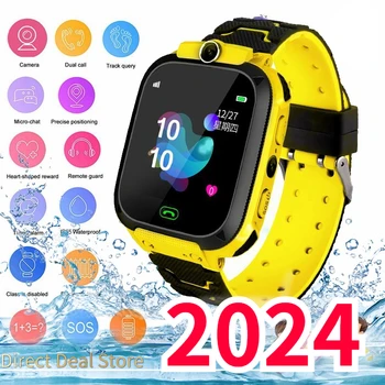 NAUJAS 2023 Vaikai SIM Kortelės Anti-lost Smartwatch Vaikų Smart Žiūrėti Vandeniui Kūdikių SOS vietos Nustatymo GPS Tracker Laikrodis Telefonu