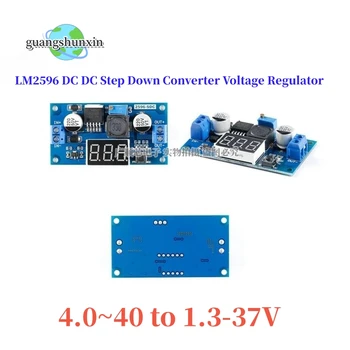 LM2596 DC DC Žingsnis Žemyn Konverteris, Įtampos Reguliatorius LED Ekranas Voltmeter 4.0~40-1.3-37V Spardytis Adapteris Reguliuojamas Maitinimo šaltinis