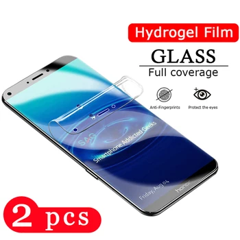 2vnt minkštas visiškai padengti huawei honor 7a pro 7c pro 7s 7x hidrogelio kino telefono screen protector dėl Ne Stiklo apsauginė plėvelė