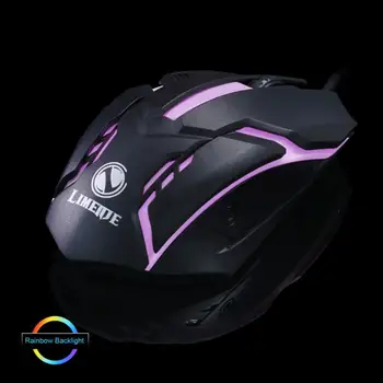 Ergonomiškas Dizainas, Pelė spalvotu Led Gaming Mouse Mechaninė 1000 Dpi E-sporto Usb Laidinė Pelė Desktop Nešiojamas kompiuteris, Pc Kompiuteris