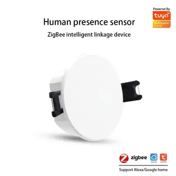 Tuya ZigBee Smart Žmogaus Buvimo Jutiklis Žmogaus Micro-motion Judesio Detektorius Infraraudonųjų spindulių Radaro Aptikimo Šviesos Jutiklis 