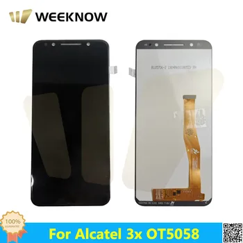 AAA, Dėl Alcatel 3X 2018 5058 5058D 5058T 5058A 5058Y 5058i LCD Ekranas Replacment Touch Panel+Ekranas skaitmeninis keitiklis Asamblėjos OT 5058