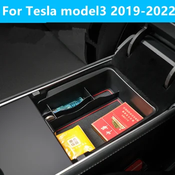 Už Tesla model3 2019-2022 Automobilių Centriniu Porankiu talpinimo Įdėkite Plokštelę Konsolės Laikymo dėžutė aukštos kokybės Auto Interjero dalis