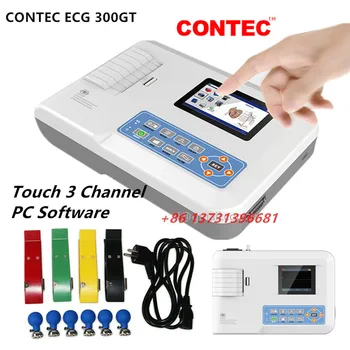 CONTEC Jutiklinis Ekranas ECG300GT Digital 12-Veda 3 Kanalų EKG EKG Mašina+Programinė įranga Electrocardiograph