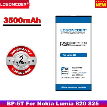 LOSONCOER 3500mAh BP-5T Mobiliojo Telefono Baterija Nokia Lumia 820 Baterija,Rodyklių 825 RM-878 Lumia 820T BP 5T