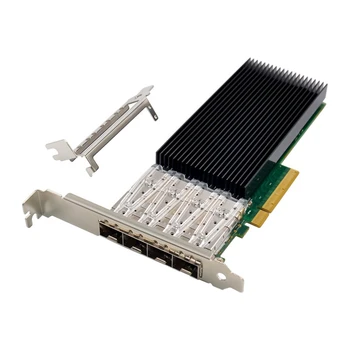 ST7329 X722-DA4 PCIe X8 10GbE Serverio Optinio Tinklo Kortelė Keturis Uosto 10G SFP+Serverio Optinio Pluošto IWARP RDMA Tinklo plokštė