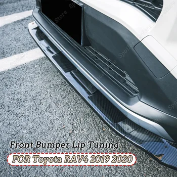 Toyota RAV4 2019 2020 Bamperio Splitter Lūpų Spoileris, Difuzorius Dangtelis Reflektoriai Kūno Rinkinys, Tiuningas, Aksesuarai, Gloss Juoda ABS