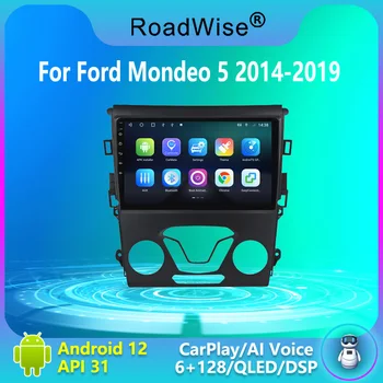Roadwsie Android 12 Automobilio Radijo Ford Mondeo 5. 2014 M. 2015 M. 2016 M. 2017 m. 2018 m. 2019 M. Carplay Multimedijos 4G Wifi DVD GPS 2 Din Autoradio