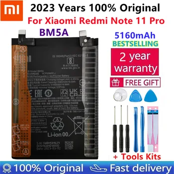 100% Originalus Nauji Aukštos Kokybės 5160mAh BM5A Telefono Baterija Xiaomi MIUI Redmi 11 Pastaba Pro 11pro Pakeitimo Baterijas Bateria