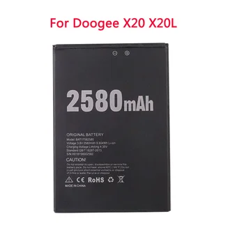 NAUJAS DOOGEE X20 2580mAh 3.8 V Baterija Li-ion Polimero Pakeitimo mobiliojo Telefono Bateriją Doogee X20 X20L Mobiliojo Telefono BAT17582580