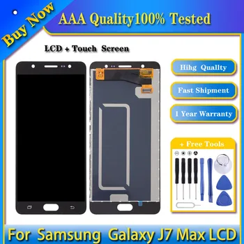 100% Patikrintas OEM LCD Ekraną, Galaxy J7 Max / G615 su skaitmeninis keitiklis Pilnas Montavimas (Black) Naujas Telefono Dalys