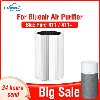 Filterhualv Hepa Filtras Blueair Blue Pure 411+ Blueair Filtras KD2.5 Aktyvintos Anglies Filtras Blueair Blue Pure 411+ Filtras