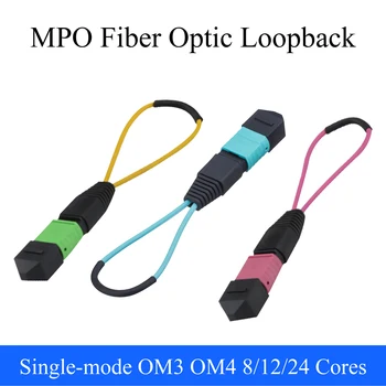 1PCS MPO/MTP Optinio Pluošto kilpinės jungties Bendrosios Moterų Mode OM3 OM4 Adapteris 8/12/24 Šerdys Linijos Pluošto Optiniai Testeris Plug Jungtis