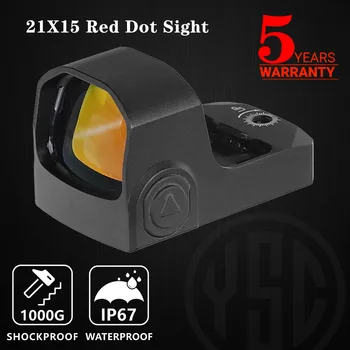 ohhunt Kompaktiškas 21X15 Red Dot Sight 3 ŽŪM Optika Medžioklės Sritį su 10 lygių Raudonas Apšvietimas.