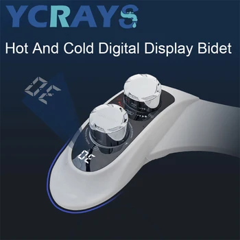 YCRAYS Temperatūros Ekranas Bidė, Tualetas Purkštuvas Sėdynės Tvirtinimo Savaime išsivalantis Dual Antgalį Nuplaukite Karšto Šalto Vandens Maišytuvas Vonios kambarys